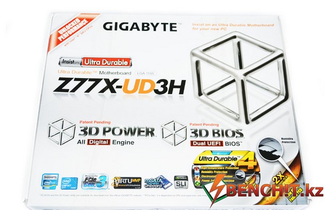Упаковка Gigabyte GA-Z77X-UD3H